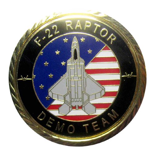F-22 Demo Team 2022 Gold Challenge Coin