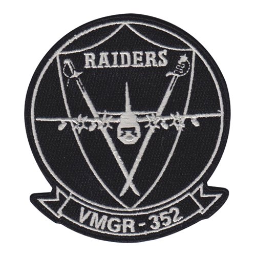 VMGR-352 KC-130J Raiders Patch  Marine Aerial Refueler Transport Squadron  352 Patches