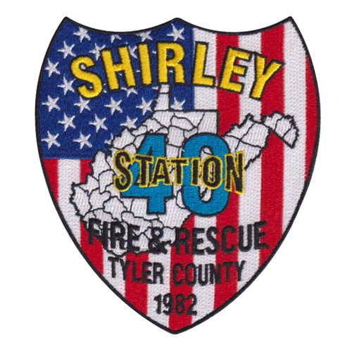 Shirley Volunteer Fire Dept Fire and Rescue Patch