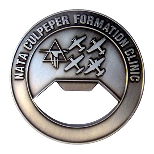NATA Culpeper Formation Clinic Bottle Opener Challenge Coin - View 2