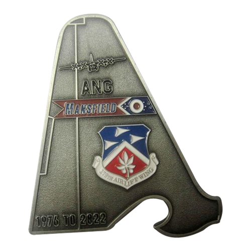 179 AW C-130 Tail Flash Bottle Opener Challenge Coin - View 2