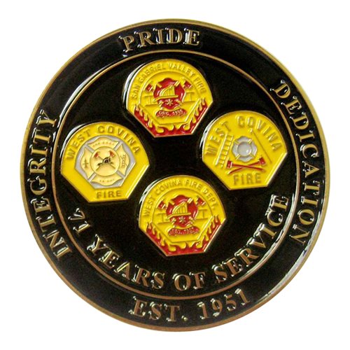 West Covina Fire Challenge Coin - View 2