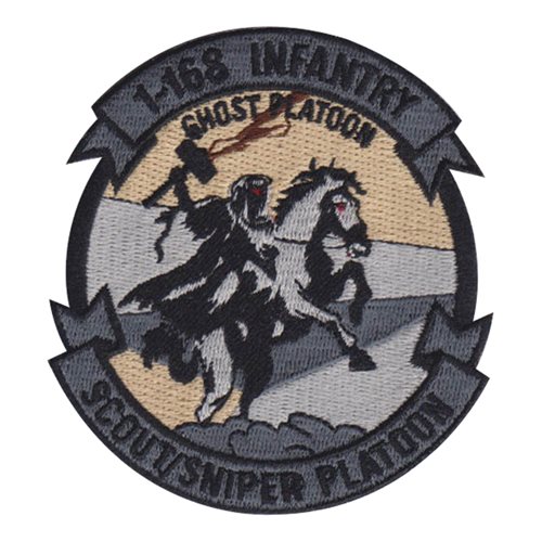 HHC 1-168 IN Scout PLT Ghost Platoon Patch