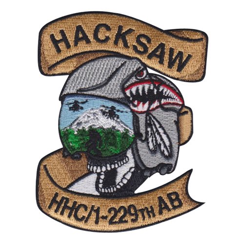 HHC 1229 AB Patch 1st Battalion, 229th Attack Battalion Patches