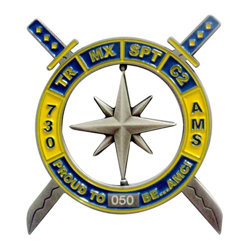 730 AMS Commander Spinner Challenge Coin - View 2