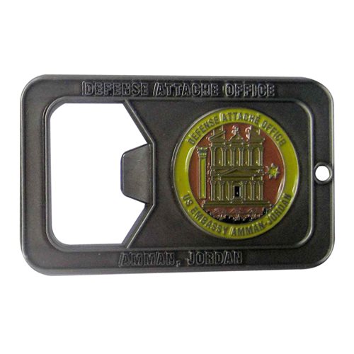 US Embassy Jordan DAO USAF 75th Anniversary Bottle Opener Challenge Coin - View 2