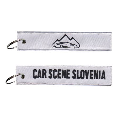 Car Scene Slovenia White Key Flag
