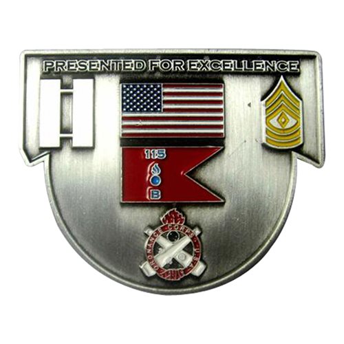 B Co 115th BSB Bone Crushers Command Challenge Coin - View 2