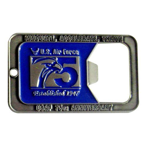 USAF 75th Anniversary Bottle Opener Challenge Coin - View 2