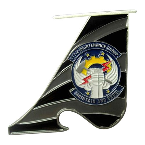 117 MXG Tail Flash Bottle Opener Challenge Coin - View 2