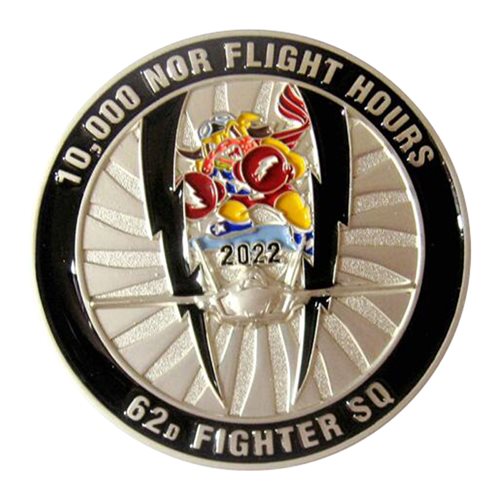 62 FS 10000 NOR Flying Hours Challenge Coin