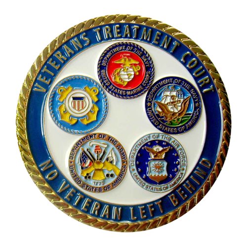 Veterans Treatment Court La Porte County Challenge Coin - View 2