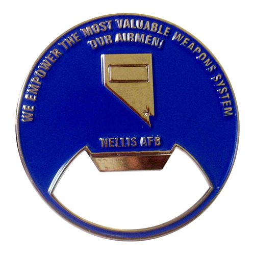 99 FSS Airmen Bottle Opener Challenge Coin - View 2