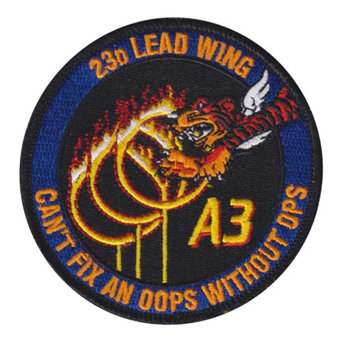 23 WG A-Staff Flaming Hoops Patch