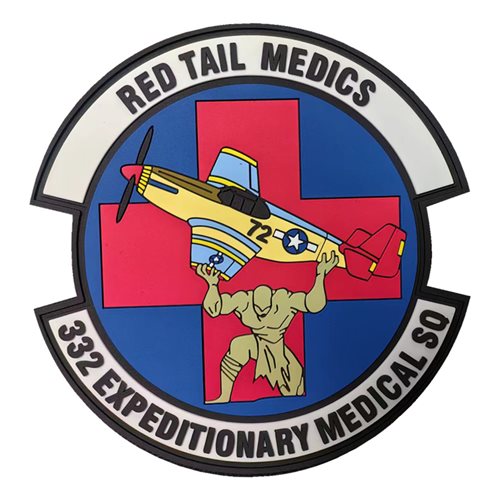 332 EMDS Red Tails PVC Patch