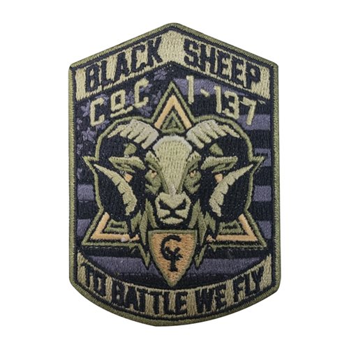 C Co 1-137 AVN RGT Black Sheep Morale Patch