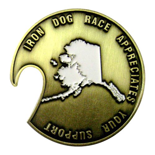 Iron Dog Race Inc Bottle Opener Challenge Coin - View 2