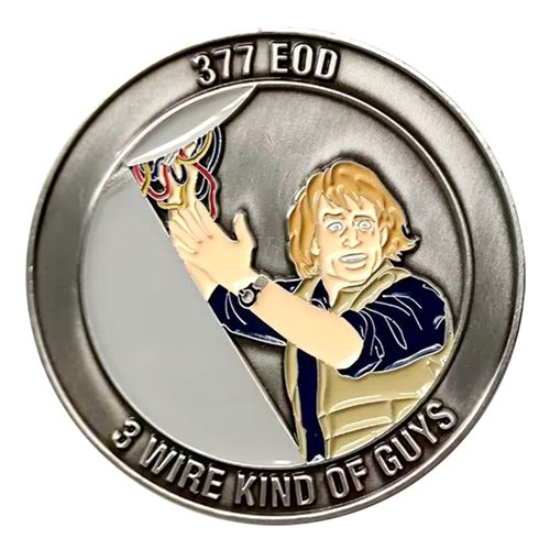 377 EOD 3 WIRE Kind Of Guys Challenge Coin - View 2