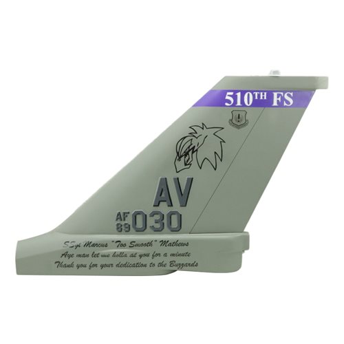 510 FS F-16C Falcon Custom Airplane Tail Flash - View 2