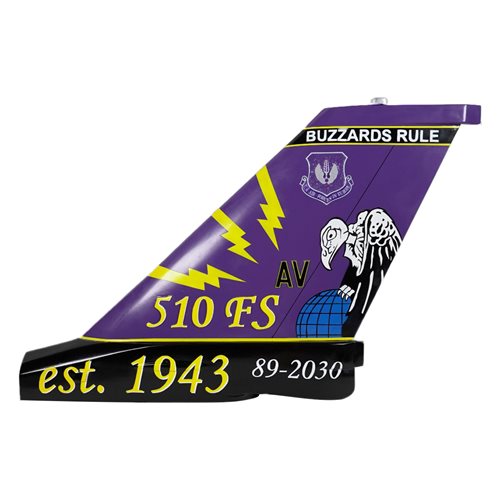 510 FS F-16C Falcon Custom Airplane Tail Flash - View 3