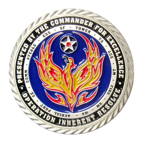 443 AES OIR Commander Challenge Coin