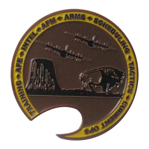 153 OSS C-130J Propeller Bottle Opener Challenge Coin - View 2