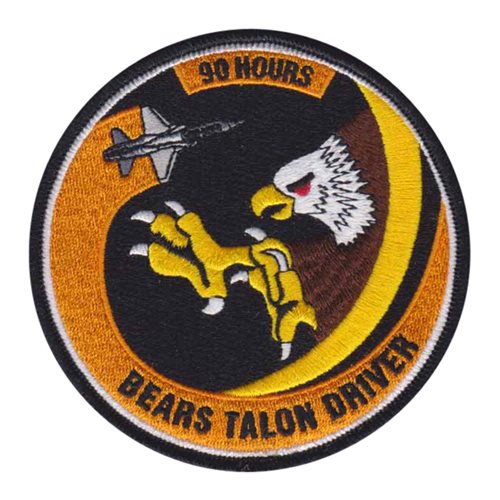 90 FTS 90 Hours Bears Talon Driver Patch | 90th Flying Training ...