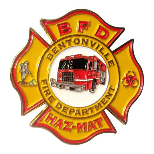 BFD HAZ MAT Challenge Coin - View 2