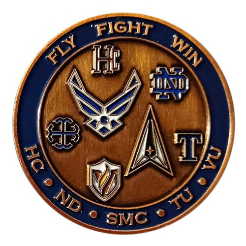 AFROTC Det 225 Notre Dame The Flyin Irish Challenge Coin - View 2