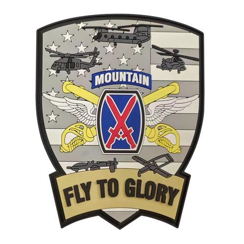 10 CAB Fly to Glory Gray PVC Patch