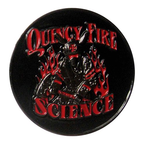 Quincy HS Fire Science Challenge Coin - View 2