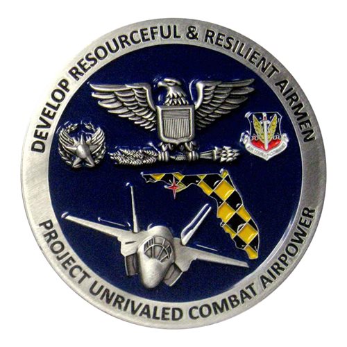 325 FW Checkertail Commander Challenge Coin - View 2