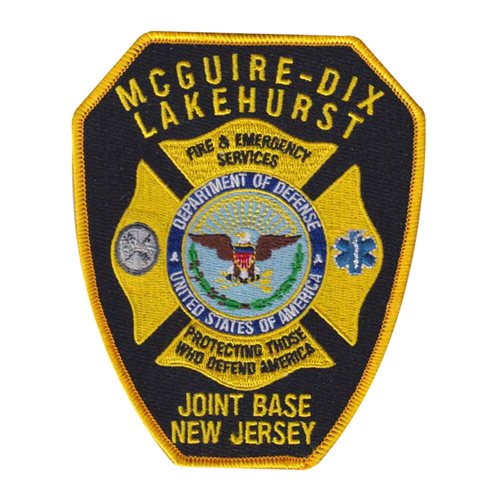 Joint Base McGuire-Dix-Lakehurst Fire Dept Patch with Velcro