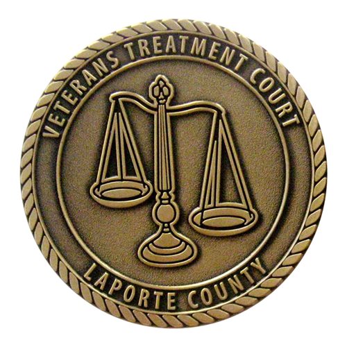 Veterans Treatment Court La Porte County Bronze Challenge Coin