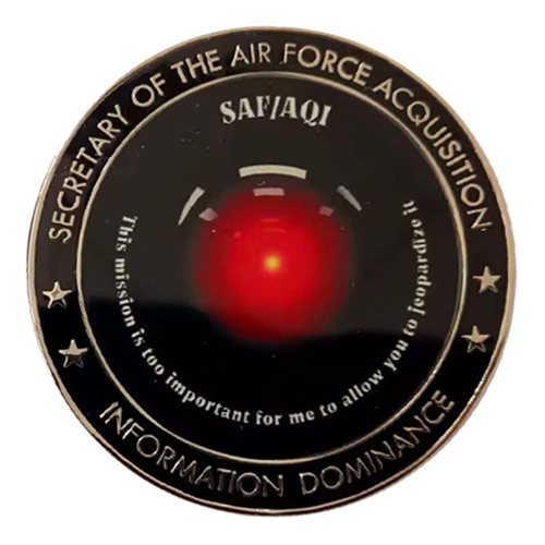 SAF AQI HAL-9000 Challenge Coin - View 2