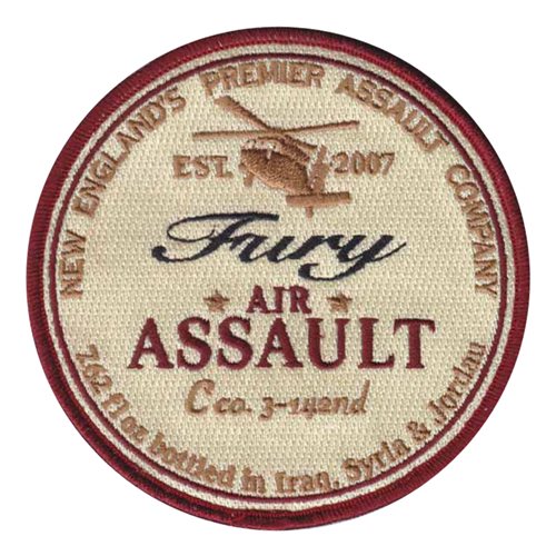 C Co 3-142 Air Assault New England Patch