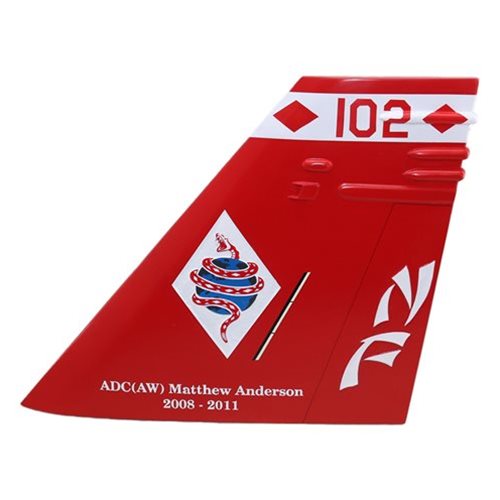 VFA-102 F/A-18E Custom Airplane Tail Flash - View 3