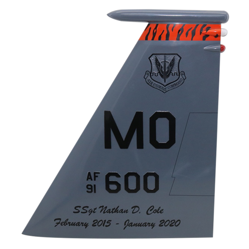 391 FS F-15E Strike Eagle Custom Airplane Tail Flash - View 3