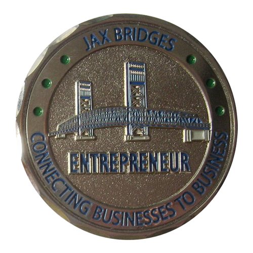 JAX Bridges Entrepreneuer Challenge Coin - View 2