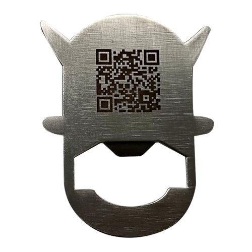 ES3 Advancing Aerospace Red Bottle Opener Challenge Coin - View 2