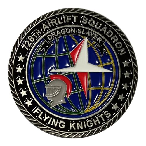 728 AS Flying Knights Commander Challenge Coin