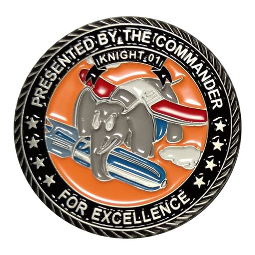 728 AS Flying Knights Commander Challenge Coin - View 2