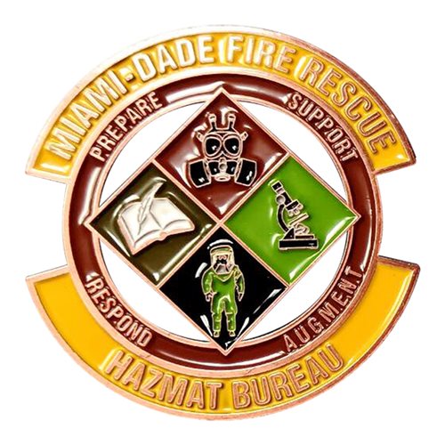 Miami Dade Fire Rescue HAZMAT Team Challenge Coin
