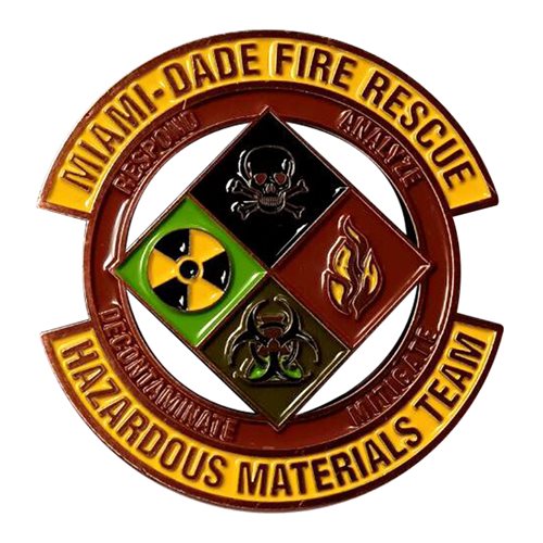 Miami Dade Fire Rescue HAZMAT Team Challenge Coin - View 2