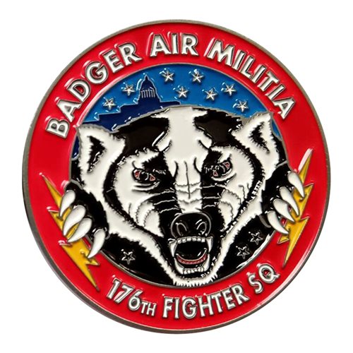 176 FS Badger Air Militia Challenge Coin - View 2