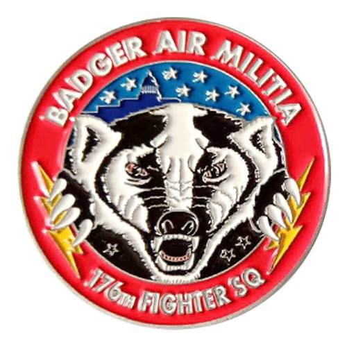 176 FS Badger Air Militia Challenge Coin - View 2