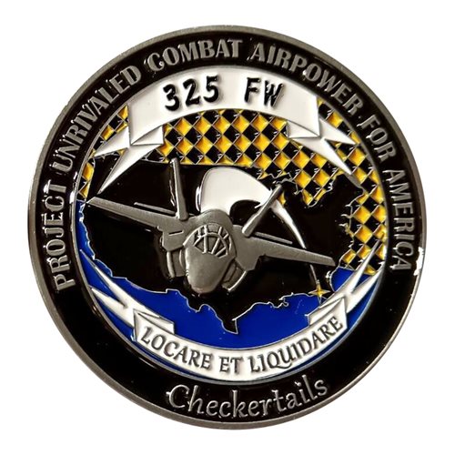 325 FW Checkertails Challenge Coin - View 2