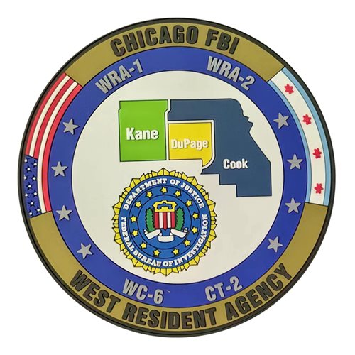 Chicago FBI West Resident Agency PVC Patch
