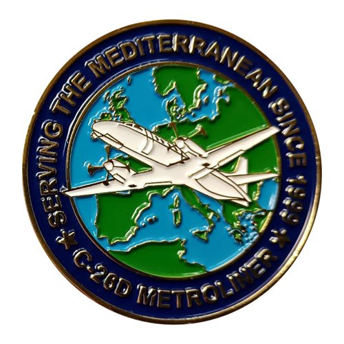 NAS Sigonella C-26D Metroliner Challenge Coin - View 2