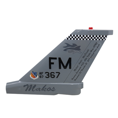93 FS F-16C Falcon Custom Airplane Tail Flash - View 2